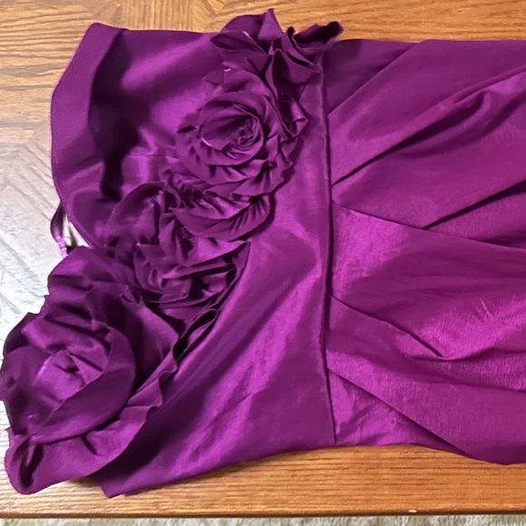 Max and Cleo Strapless Sweetheart Floral Purple Dress in size 2 (Like New!) - Picture 5 of 14